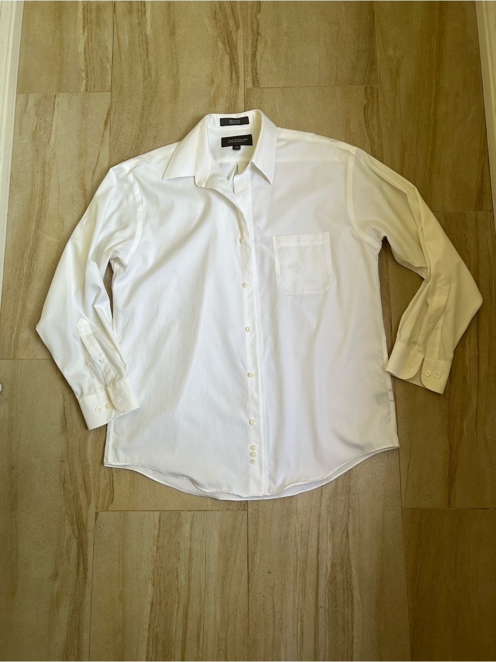 croft & barrow White Men's Long-Sleeve Dress Shirt